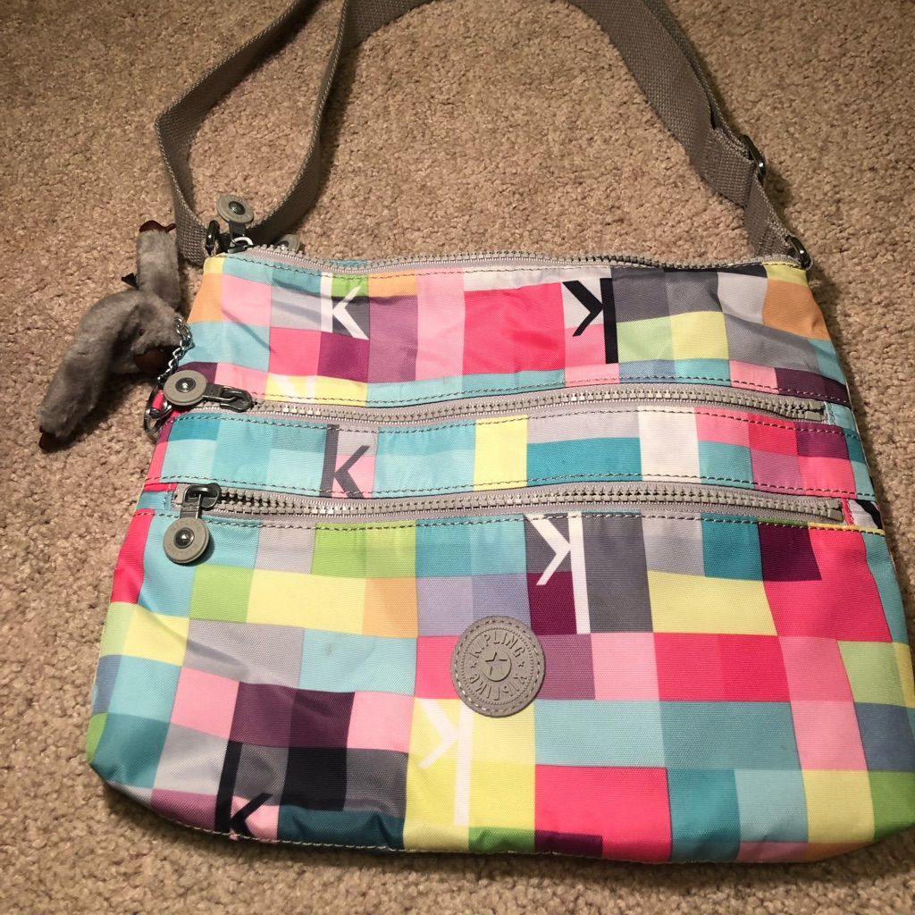 Authentic Multi Colored Kipling Bag